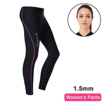 웻슈트 웨이크보드복 1.5mm 네오프렌 바지 잠수복 남성 여성 스쿠버 다이빙 서핑 바지 성인 잠수복 레깅스 카약 카누 다이빙 서핑, 1.5mm 여성 바지, 1-l