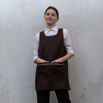 AP-059 커피 베이지띠 원피스앞치마 남여앞치마 카페식당 단체 홀 원피스 앞치마 서빙앞치마 홀앞치마 요리앞치마, AP-059 커피 베이지띠 원피스