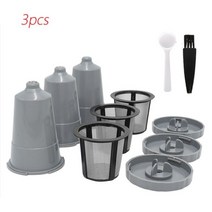 커피 액세서리 3 재사용 리필 K 컵 필터 포드 Keurig K50 & K55 메쉬 카페 메이커 기계, 3pcs gray
