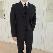 남자 쓰리피스 정장세트 남성 스판 수트 양복 슈트 4Color