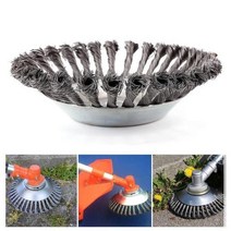예초기 배터리 충전 제초기 전기 150mm 스틸 와이어 휠 정원 잡초 브러시 잔디 깎는 기계 먹는 트리머 커터, 01 6 inch