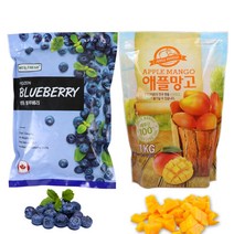 웰프레시 냉동 블루베리 캐나다산1kg+뉴뜨레 애플망고다이스 페루산 1kg 1세트