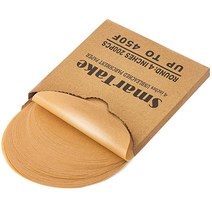 SMARTAKE 무표백 양피지 베이킹 시트 원형 10.2cm(4인치) 논스틱 프리컷 베이킹 양피지 베이킹 그릴 에어 프라이어 스팀 빵 컵 케이크 쿠키 등에 적합, Unbleached_5 Inches