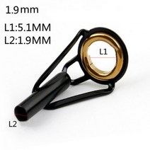낚시대 릴 수리 복원 낚싯대 가이드 링 1.5mm-2.0mm 스테인레스 스틸 DIY 아이 낚시 탑 로드 라인 팁 폴 키트 교체 도구 상의, 1pc-1.9mm