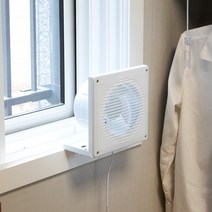 창문환풍기 이동식환풍기 주방 욕실 저소음환풍기 무타공 설치, 소형