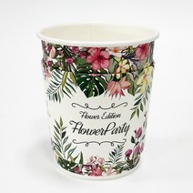 투고팩 플라워파티 종이컵 330ml x 50p + 에어홀더 50p 세트, 2세트