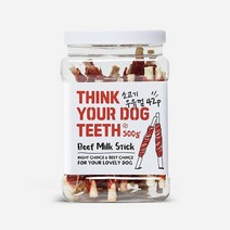 띵독 띵크유어독 Think Your Dog Teeth 소고기 딩고 강아지 개 우유 껌 스틱 42p, 500g