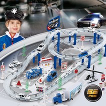 경찰 레일카세트 자동차장난감 미니카트랙 레일카, 경찰레일카세트
