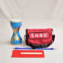 장구 난타 학예회 공연 소품 소가죽 가슴 북 미니 수제 모종고 춤, 14블루+가방+스틱+멜빵+각수건