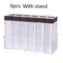 빈셀러 원두보관용기 커피원두 찻잎 소분 보관통 트레이 세트 투명 양념 항아리 소금과 후추 조미료 병 다채로운 뚜껑 주방 저장 랙 615A 6, 08 6pcs brown B