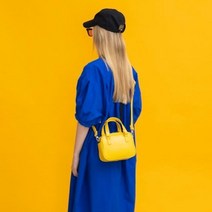 기타 언더크로스 네모 미니 토트백 옐로우