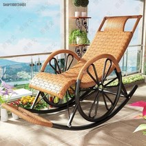 고급 흔들 의자 독서 원목 그네 실내 편한 야외 등나무 성인 낮잠 라운지 거실 발코니 게으른 레저 노인 레저 포장 상자 라타, 24