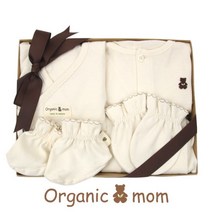 오가닉맘(ORGANICMOM) 출산선물 오가닉4종세트(내의+배내저고리+손발싸개), 80