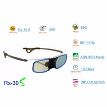 3D안경 2pcs x 3D DLP 프로젝터 TV Optoma 용 알루미늄 액티브 셔터 안경 LG BenQ Acer (RX-30) 무료 배송!, 한개옵션0