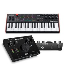AKAI 프로페셔널 MPK 미니 MK3 - 25 키 USB MIDI 키보드 컨트롤러, 을 더한, 오디오 인터페이스 포함