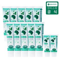 [공식몰] 덴티스테 브리즈민트 플러스화이트 치약 12종 160gX10 60gX2 입냄새 구취 제거 무불소 무색소, 2. 브리즈민트 11개 160gX9 60gX2