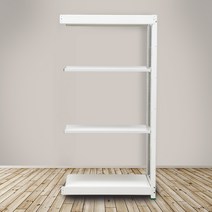 영진앵글 철제선반 경량랙 4단 무볼트 조립식 앵글 철제 선반, 800X450, 4단(연결형), 높이1500