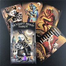 영어 보드 게임 deviant moon 타로 카드 오라클 가족, 53PCS TS93