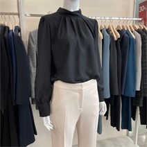 케이엘 KL SH02 반목 베이직 블라우스블랙 KGBLMK9000