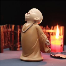 화단 마당 꾸미기불교 작은 스님 동상 입상 조각 수제 자동차 홈 장식 성인 결혼식 약혼, 6