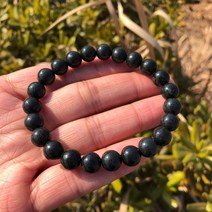 순지트 슌가이트 원석 팔찌 목걸이 천연 schungite 자기 흑연 엘리트, 8mm, 자성 흑연