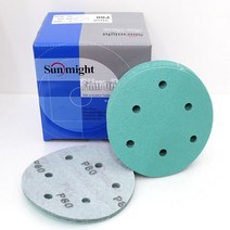 태양연마 원형사포 5인치6홀원형페파 (필름- P120)(100개입), 5인치6홀 필름P120 100개입(박스)