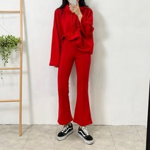 디파스텔 (모델추천) 플레인 후드 맨투맨 부츠컷 트레이닝복 세트