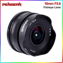 카메라 렌즈 pergear 10mm f5.6 팬케이크 어안 aps-c for sony e nikon z m43 fuji x mount a6300 a6500 a6600 a7s3