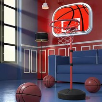 이동식농구대 어린이농구대 학교 행사 체육관 농구게임 농구공 펌프세트 높이조절, 농구대 세트