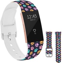 Jolook Fitbit Charge 3/Charge 4용 플라잉 버터플라이 밴드 실리콘 교체용 소형 손목 밴드 Charge 4/Charge 3/Charge 3 SE 피트니스, Small