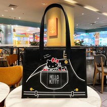 산리오 캐리어 Kawaii Sanrio Hello Kitty Cartoon Tote Bag One Shoulder Backpack Love Girl Heart Large Capac