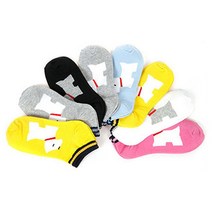 여자 발목 큰 강아지 캐주얼 양말 5켤레