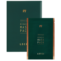 르씨(LECCI) P7 프로바이오틱스 마스크팩 5매 속건조 피부장벽 피부면역력 미백 주름, 5개(60%할인)
