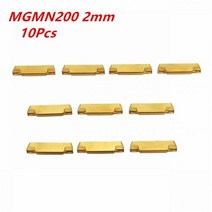 선반 밀링 바이트 12mm 생크 보링 바 터닝 공구 홀더 솔리드 초경 인서트 세트 cnc 커터 도구, 10Pcs MGMN200-G 2mm