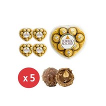 로쉐 선물용 하트 초콜릿 100g T-8 x 5개/발렌타인/스니커즈/트윅스, 로쉐 선물용 하트 초콜릿 100g (