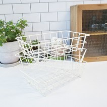 Countryitem내츄럴 키친 사각 바스켓 아이보리 3p set