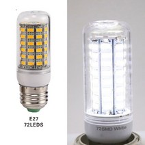 E27 E14 LED Corn Bulb 72 LEDs SMD 5730 220V Lamp Co, 파란