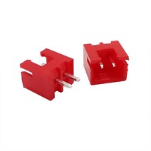 100개 세트 빨간 나일론 2.54mm 피치 XH2A XH2.54 2Pin 숫 플러그 와이어 커넥터 스트레이트 바늘 전자 회로 PCB 배선 터미널