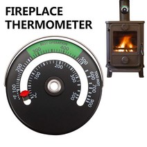 [무료배송]Thermometer Magnetic Wood Stove Heater Thermometer Fireplace Fan Stove With Probe Househol, 한개옵션0
