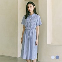 [클라비스] 스트라이프 셔츠 원피스 (2colors) CVOWB2502M