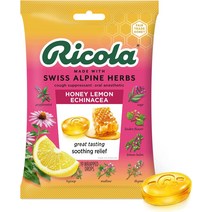 Ricola 리콜라목캔디 허니레몬 에키나시아 허브사탕 사탕 19개입(1), 리콜라 허브캔디 19 개입