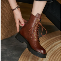 할리 부츠 바이크 웨스턴 롱 할리데이비슨부츠 남자 라이더 가죽 워커 신발, 37, 브라운 양털