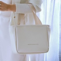 우진스 데일리 보냉백 도시락가방 보온 보냉 런치백, 화이트