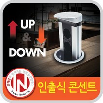 인채널 미드 가구매입 빌트인 인출식 원형 팝업콘센트 멀티탭, 선택A_미드인출식콘센트2구(FP-PW501)