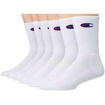 Champion 크루 양말 화이트, 6, 12-14