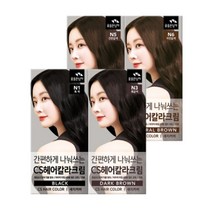 꽃을든남자 CS 나눠쓰는 헤어칼라 염색약 염모제, 4개, N6자연갈색