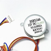 DC 기어 모터 35BYJ46 DC 5V 12V 300 ohms 24V 스텝 영구 자석 기어 모터 소형 스테퍼 가습기 수리 부품, 02 17MM shaft_05 12V 300 Ohms