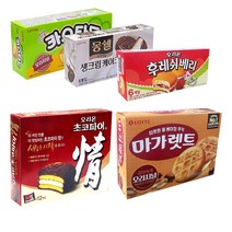오리온 초코파이(12개입)+몽쉘생크림케이크(6입)+후레쉬베리(6입)+카스타드(6입)+마가렛트(8입), 1세트