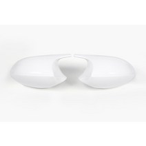 BMW 3 시리즈 E90 05-07 pre-LCL 용 리얼 카본 파이버 자동차 백미러 커버 캡 보호대, 02 gloss white