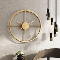 위플립 북유럽 무음 거실 인테리어 예쁜 디자인 시계, 디자인 3(골드-40cm)